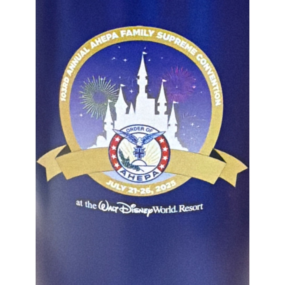 Disney World AHEPA 100th Convention Blue Stainless Steel Water Bottle Flip Lid